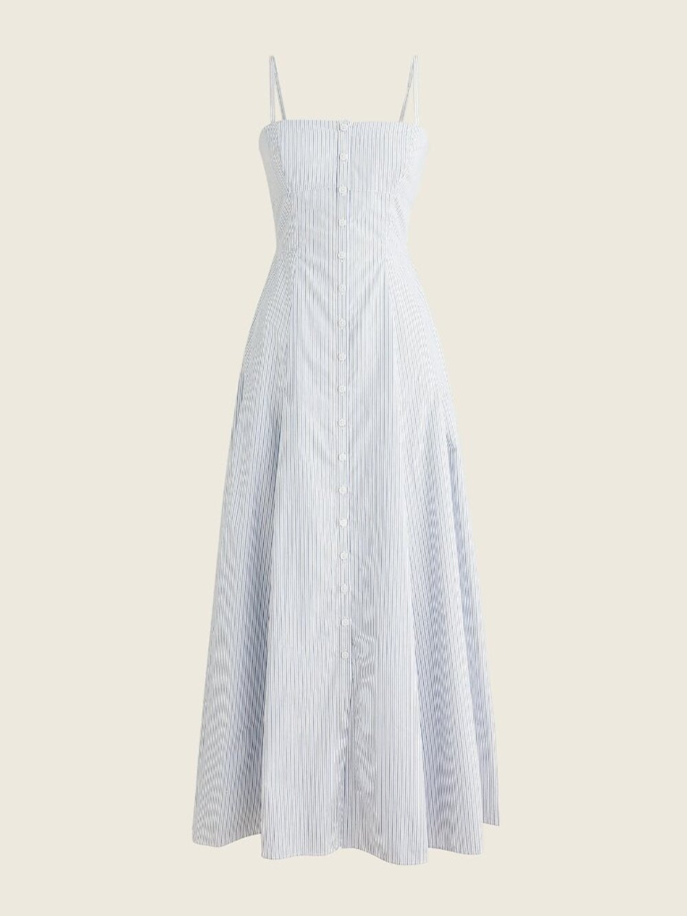 NWT Button-down cotton poplin dress in stripe Size 0P